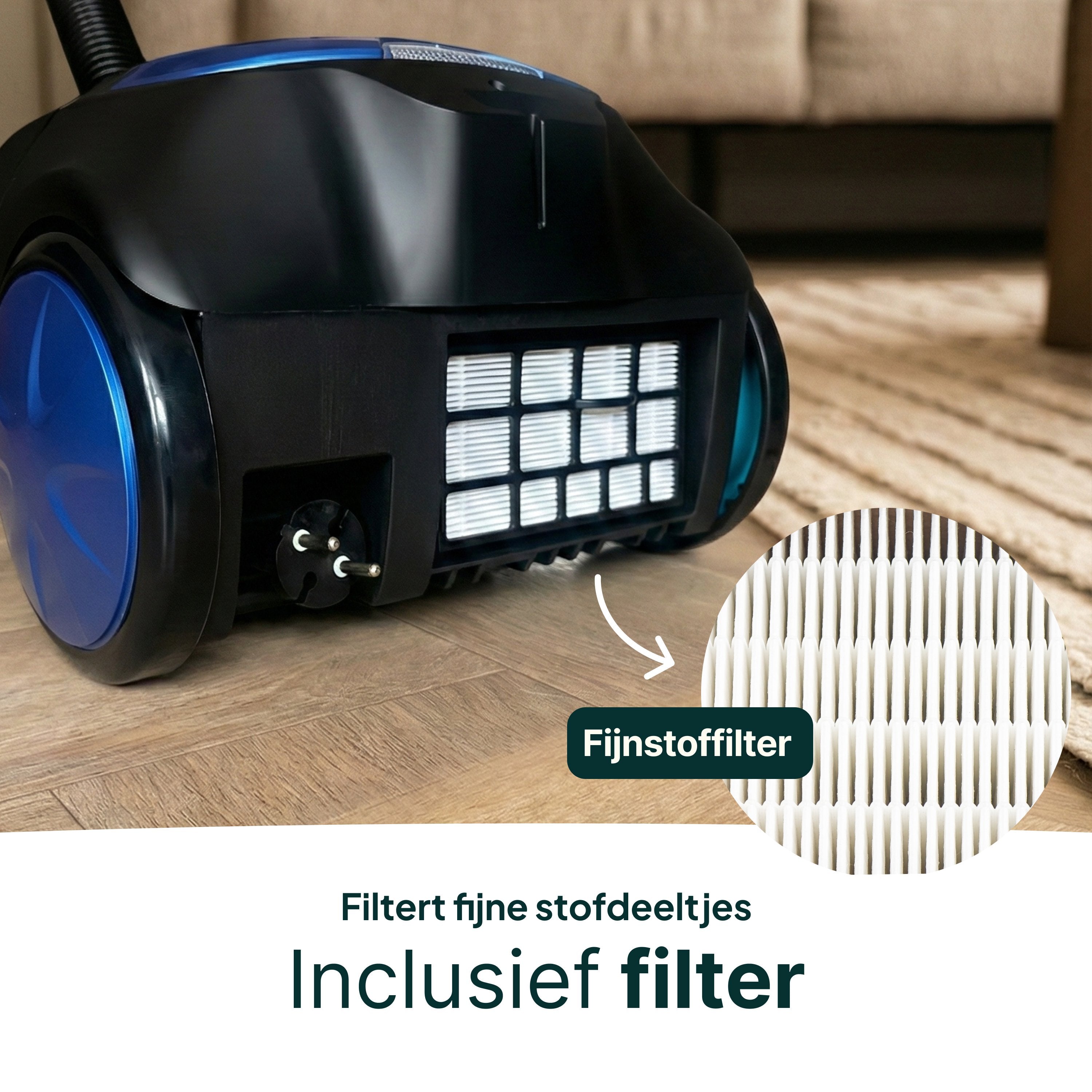Vivid Green Stofzuiger herbruikbare zak 700W