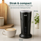 Vivid Green Melkopschuimer - PFAS-vrij - 4-in-1 Melkschuimer - Elektrische Melkklopper - Zwart