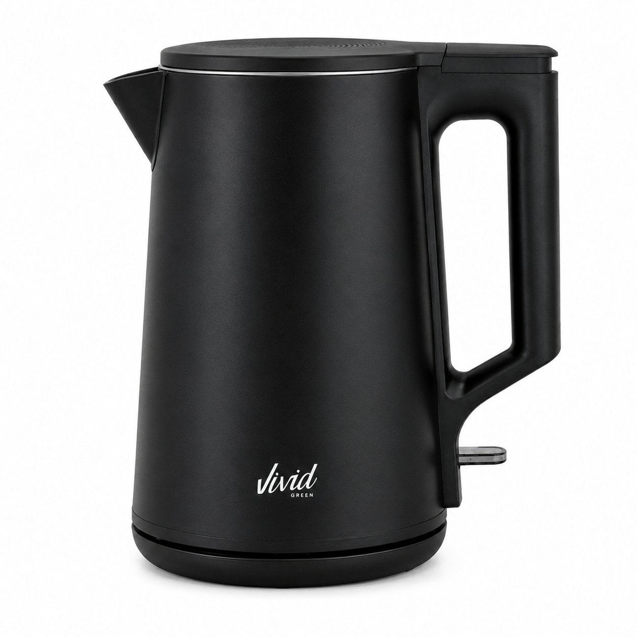 Vivid Green 2200W Waterkoker - 1.7L - BPA-vrij - 360° - Elektrisch - RVS - Zwart