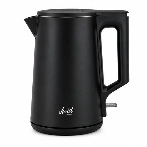Vivid Green 2200W Waterkoker - 1.7L - BPA-vrij - 360° - Elektrisch - RVS - Zwart