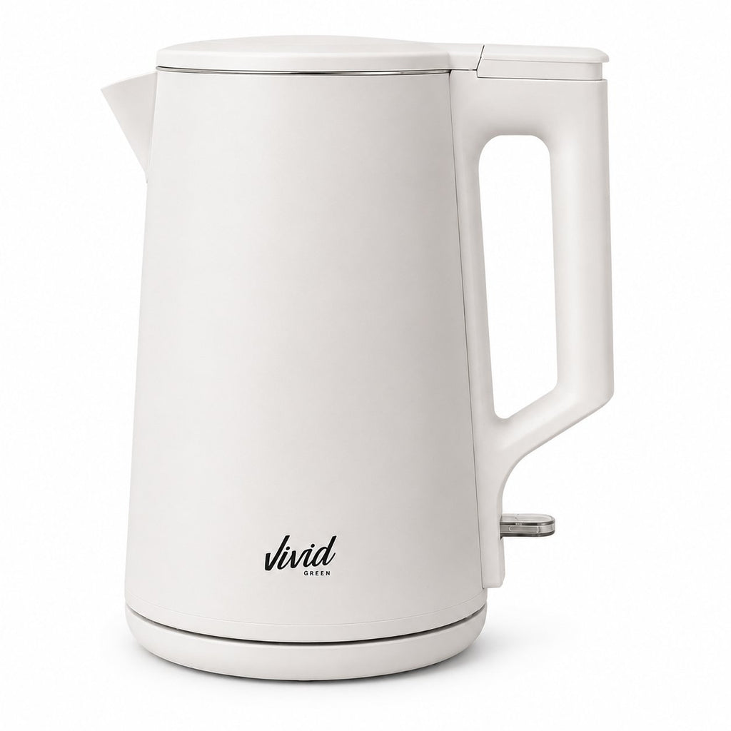 Vivid Green 2200W Waterkoker - 1.7L - BPA-vrij - 360° - Elektrisch - RVS - Creme