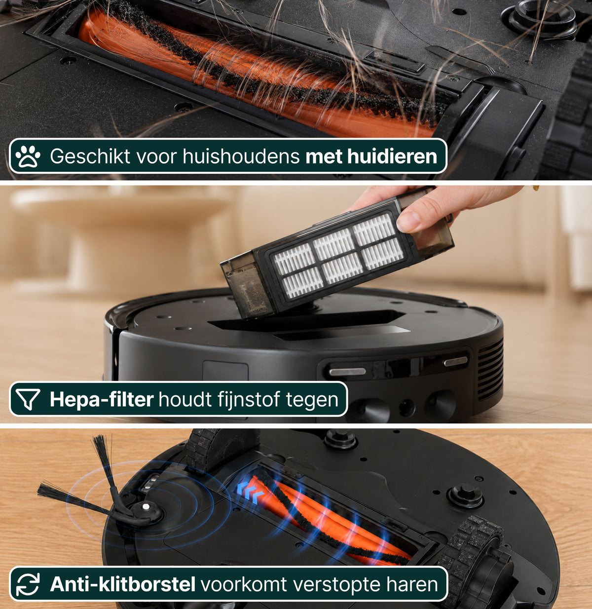 Robotstofzuiger met Dweilfunctie