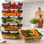 Vivid Green Mealprepbakjes Glas 6 stuks