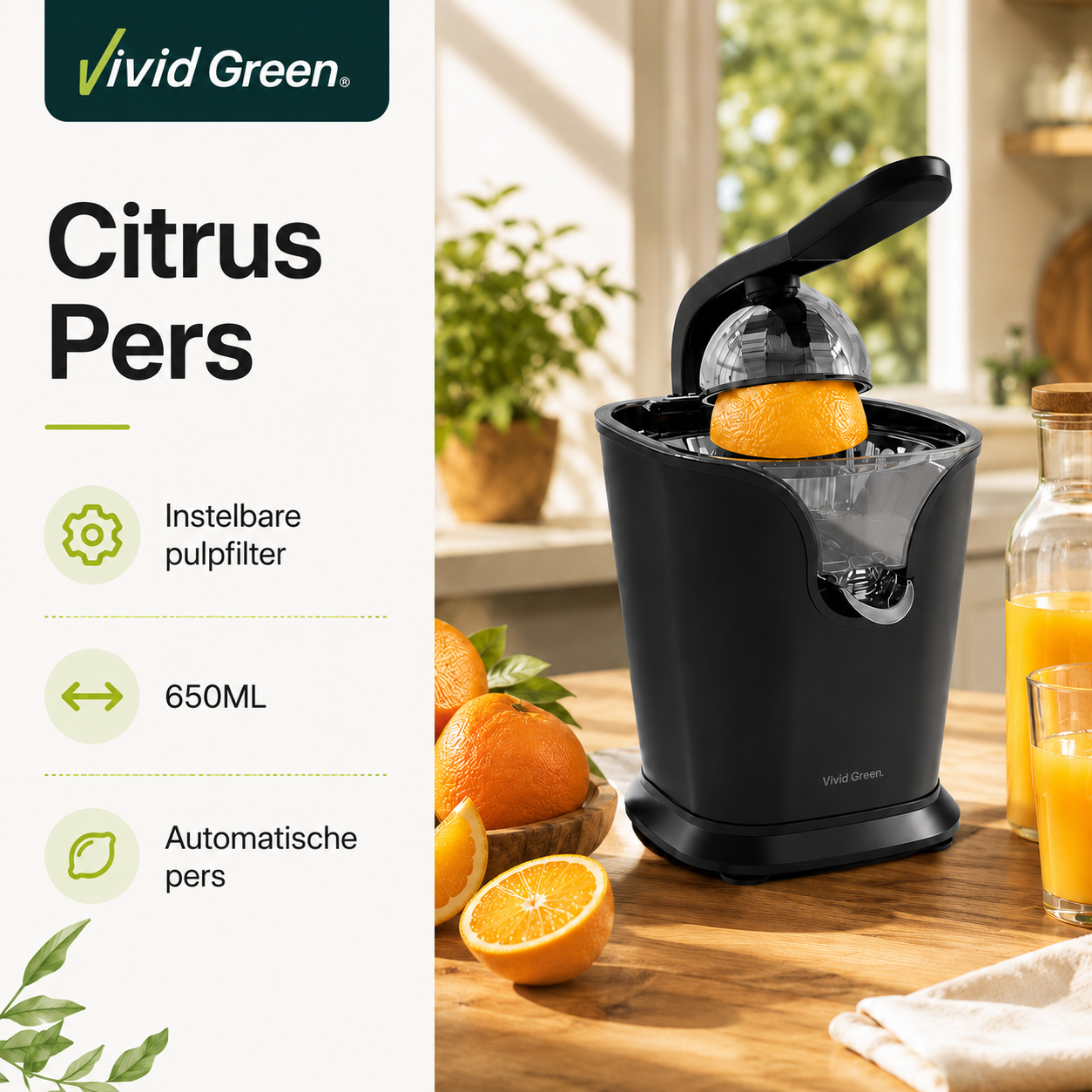 Vivid Green Elektrische Citruspers