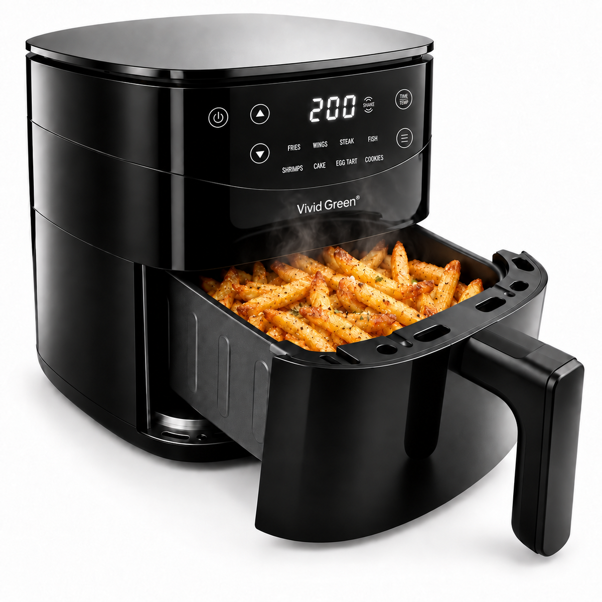 Vivid Green Airfryer met Display 3L