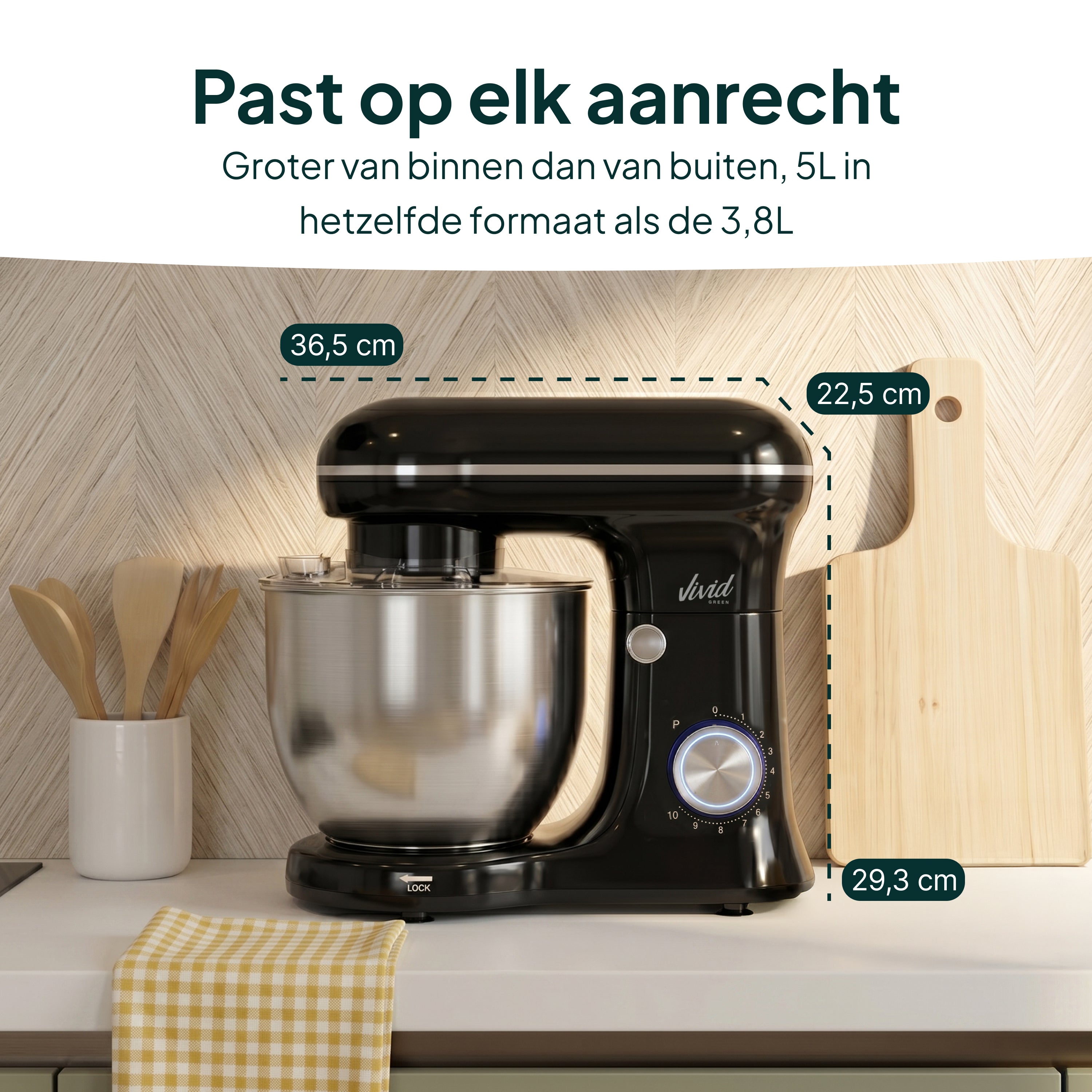 Vivid Green Keukenmachine 1500W