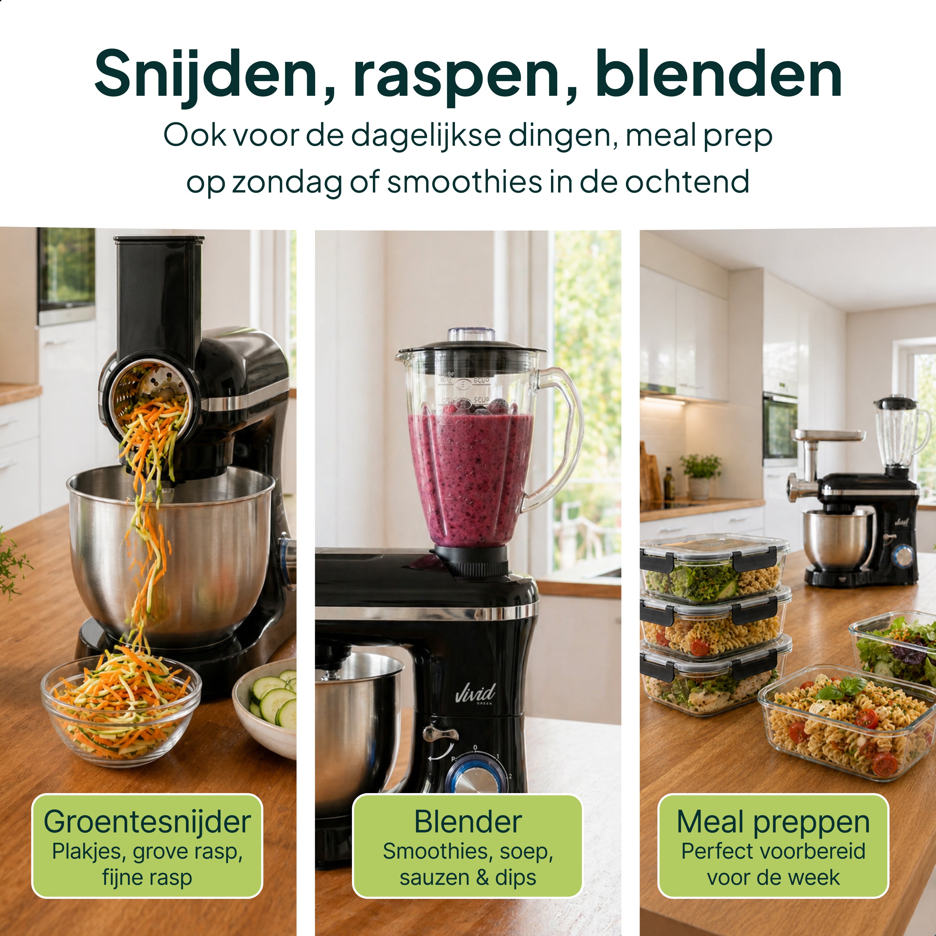 Vivid Green Keukenmachine Multifunctioneel