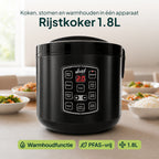 Vivid Green Rijstkoker met Stomer