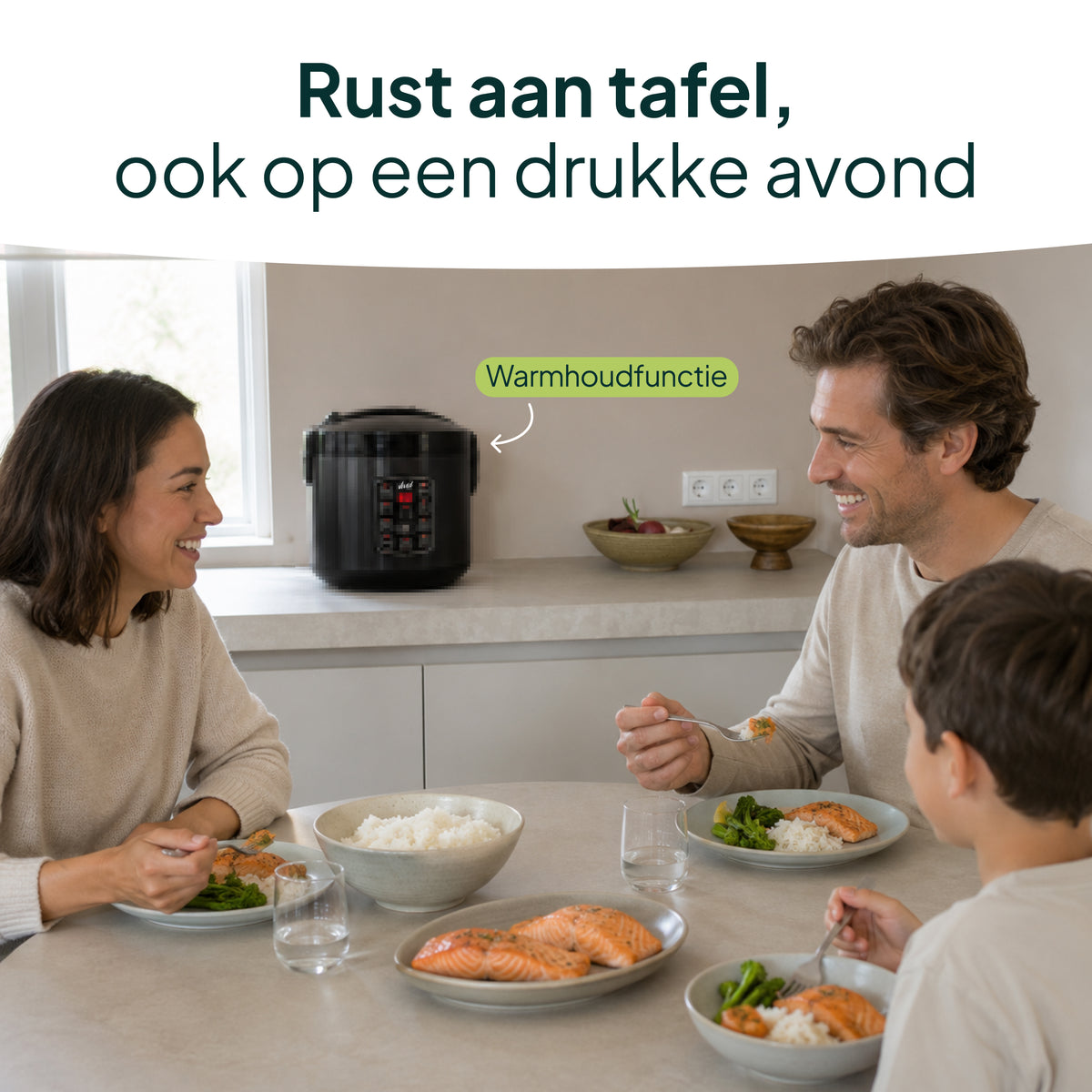 Vivid Green Rijstkoker met Stomer