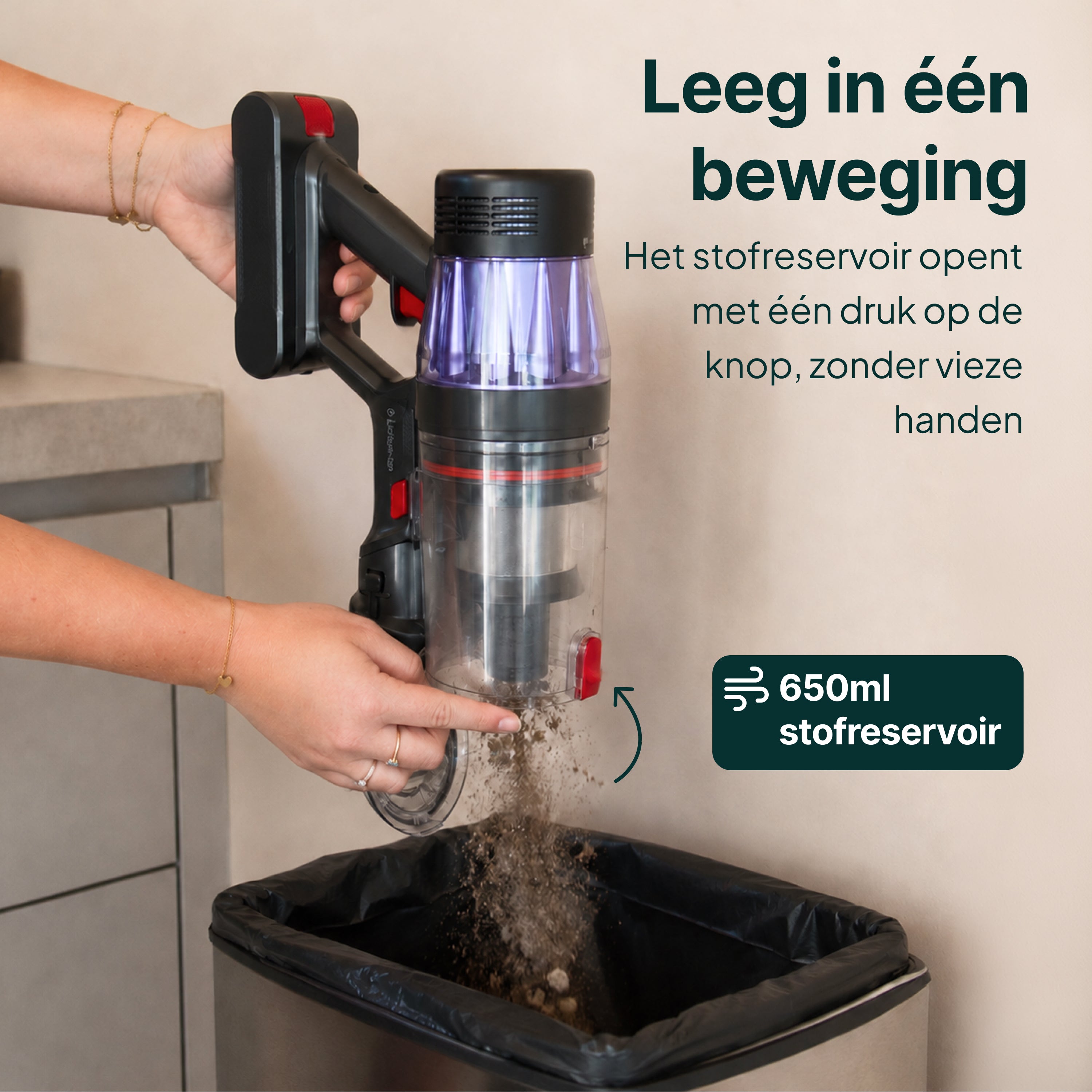 Vivid Green Steelstofzuiger met Dweilfunctie 500W