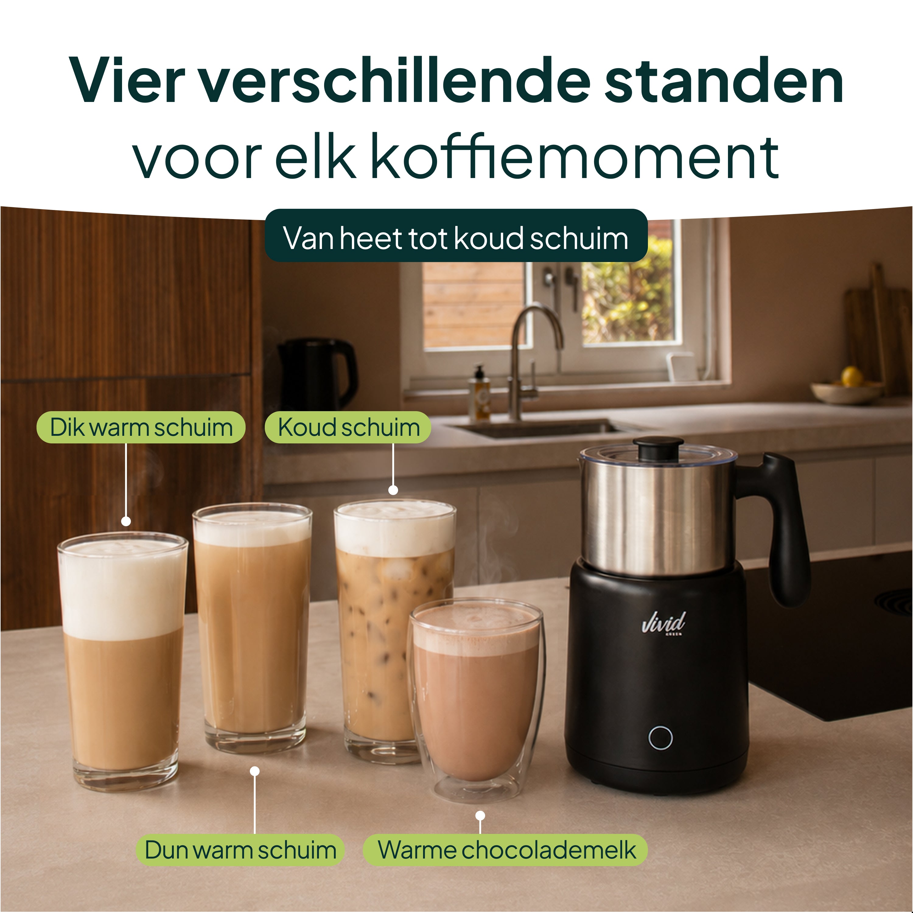 Vivid Green XXL Melkopschuimer 600ml