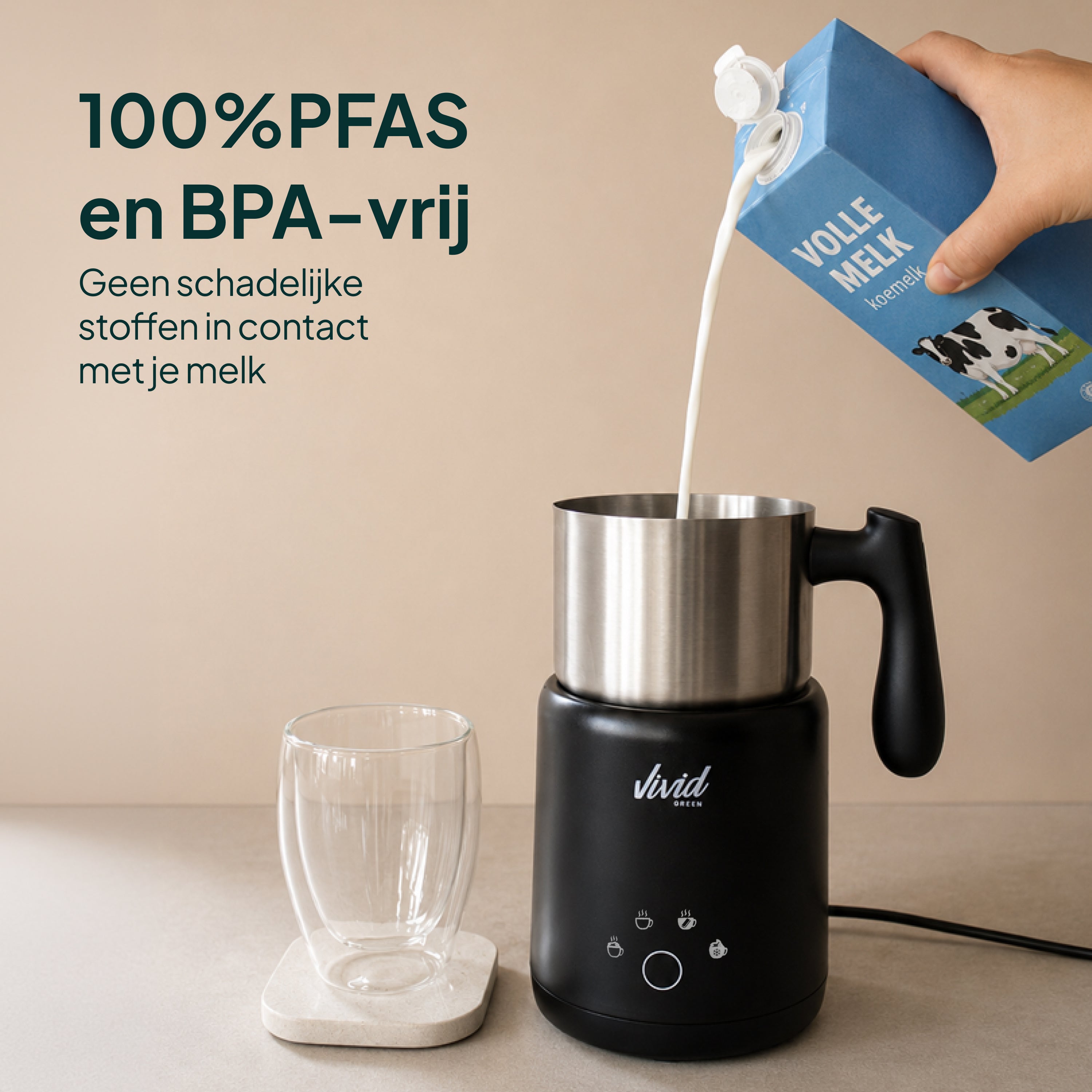 Vivid Green XXL Melkopschuimer 600ml