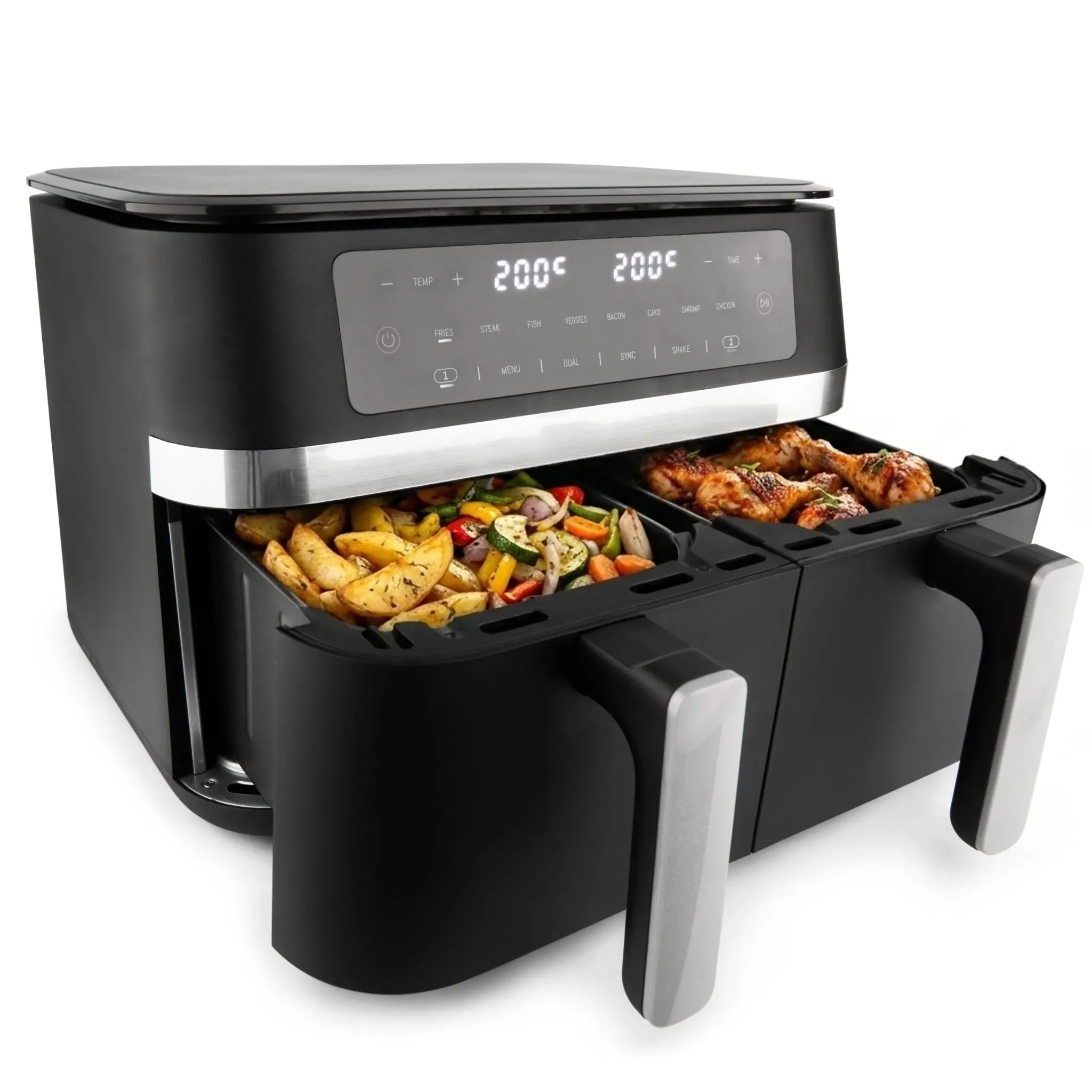 Vivid Green Dubbele Airfryer XXL